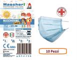 MASCHERINA CHIRURGICA PEDIATRICA MascherITA JUNIOR CONF.10 PEZZI
