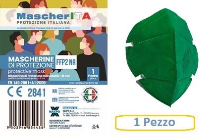 MASCHERINA FFP2, 1 pezzo - MascherITA- VERDE