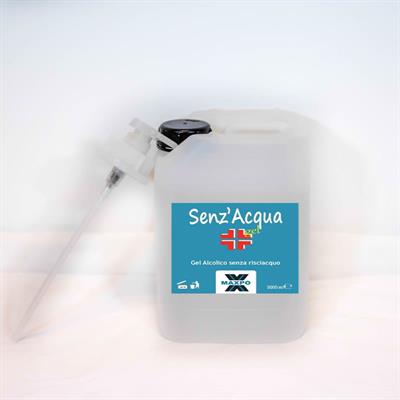 GEL IGIENIZZANTE MANI SENZA RISCIACQUO - SENZ'ACQUA DA 5LT