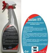 DETERGENTE IDROALCOLICO SANITIZER80V MASCHERINE E SUPERF. 750ML